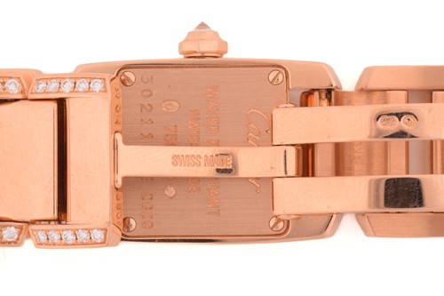 Lot 366 - A Cartier Tankissime 18ct gold watch with...