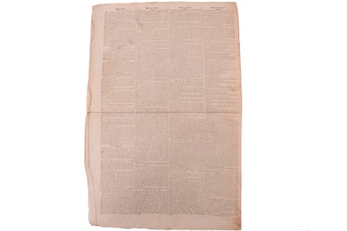 Lot 178 - Lord Nelson: The Morning Post newspaper, dated...
