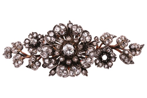 Lot 306 - A French 19th century diamond flower...