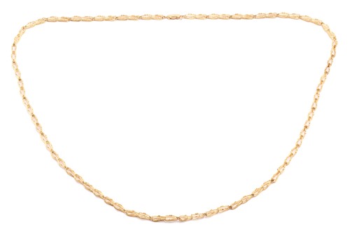 Lot 6 - A Modernism fancy link necklace in 18ct yellow...