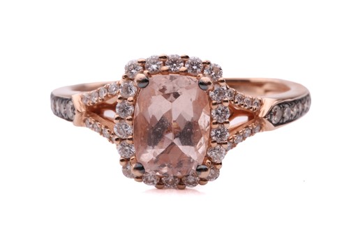 Lot 279 - Le Vian - a morganite and diamond dress ring...
