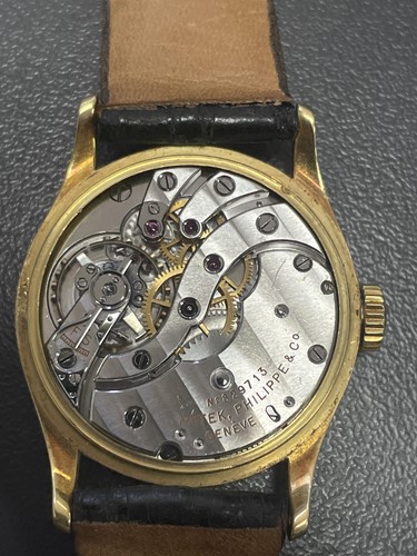 Lot 402 - A Patek Philippe Calatrava Black Dial Ref: 96,...