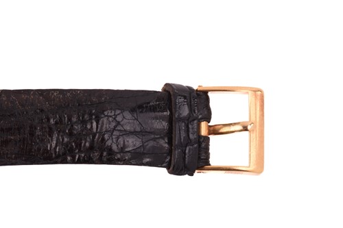 Lot 402 - A Patek Philippe Calatrava Black Dial Ref: 96,...