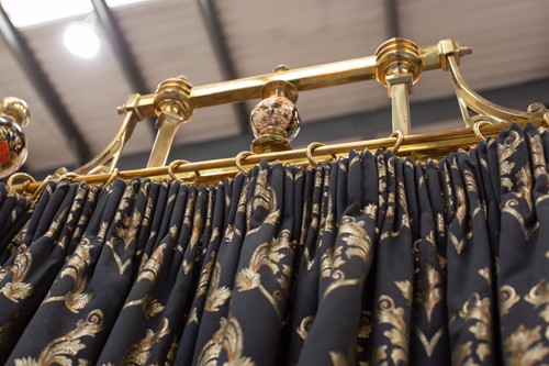 Lot 134 - A Victorian heavy square section gilt brass...