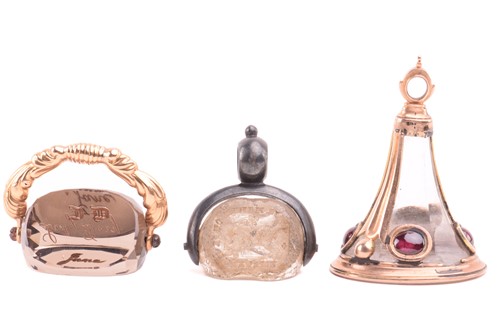 Lot 3 - A group of three 19th-century seal fobs;...