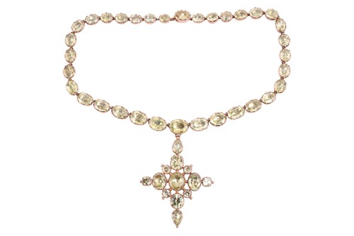 Lot 307 - An Early-19th century chrysoberyl parure...