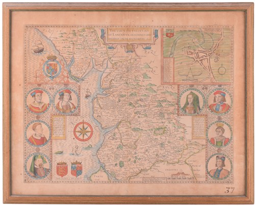 Lot 63 - After John Speed, 'The Countie Palatine of...