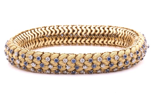 Lot 150 - Illario - a diamond and sapphire snake link...