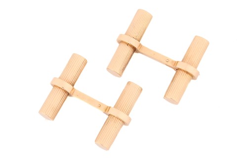 Lot 11 - A pair of cufflinks in the style of Cartier;...