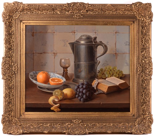 Lot 34 - Eduard Pieter Moleveld (b.1946), Still life of...