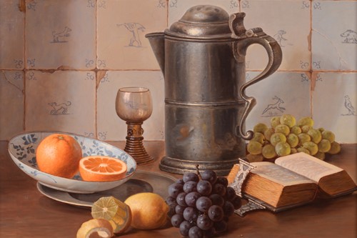 Lot 34 - Eduard Pieter Moleveld (b.1946), Still life of...