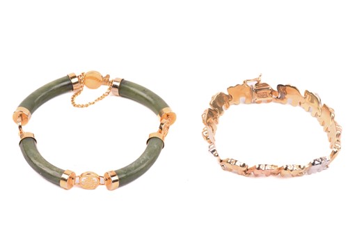Lot 119 - Two bracelets, comprising an Elephant style...