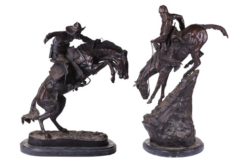 Lot 199 - After Frederick Remington, "Mountain Man", a...