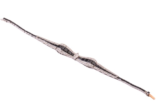 Lot 249 - A Georges Thibault French Art Deco black onyx...