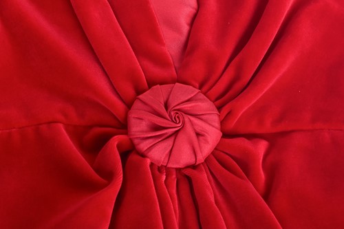 Lot 71 - Bruce Oldfield - a red velvet full-length...