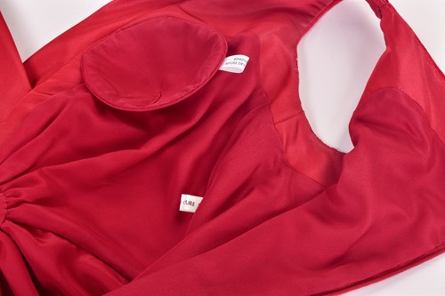 Lot 71 - Bruce Oldfield - a red velvet full-length...