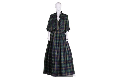 Lot 88 - Caroline Charles - a three-piece silk tartan...