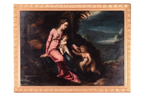 Lot 4 - 17th century Italian School, The Rest on the...