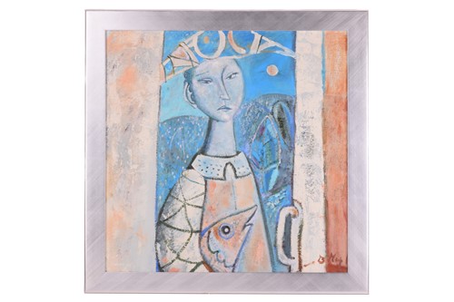 Lot 45 - B. Muroiv (20th century) Russian, figure with...