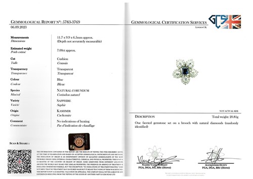 Lot 184 - A spectacular Cartier Kashmir sapphire and...