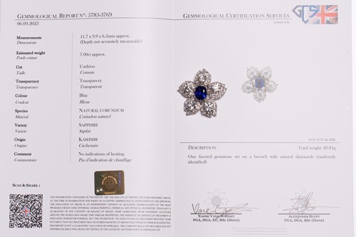 Lot 184 - A spectacular Cartier Kashmir sapphire and...