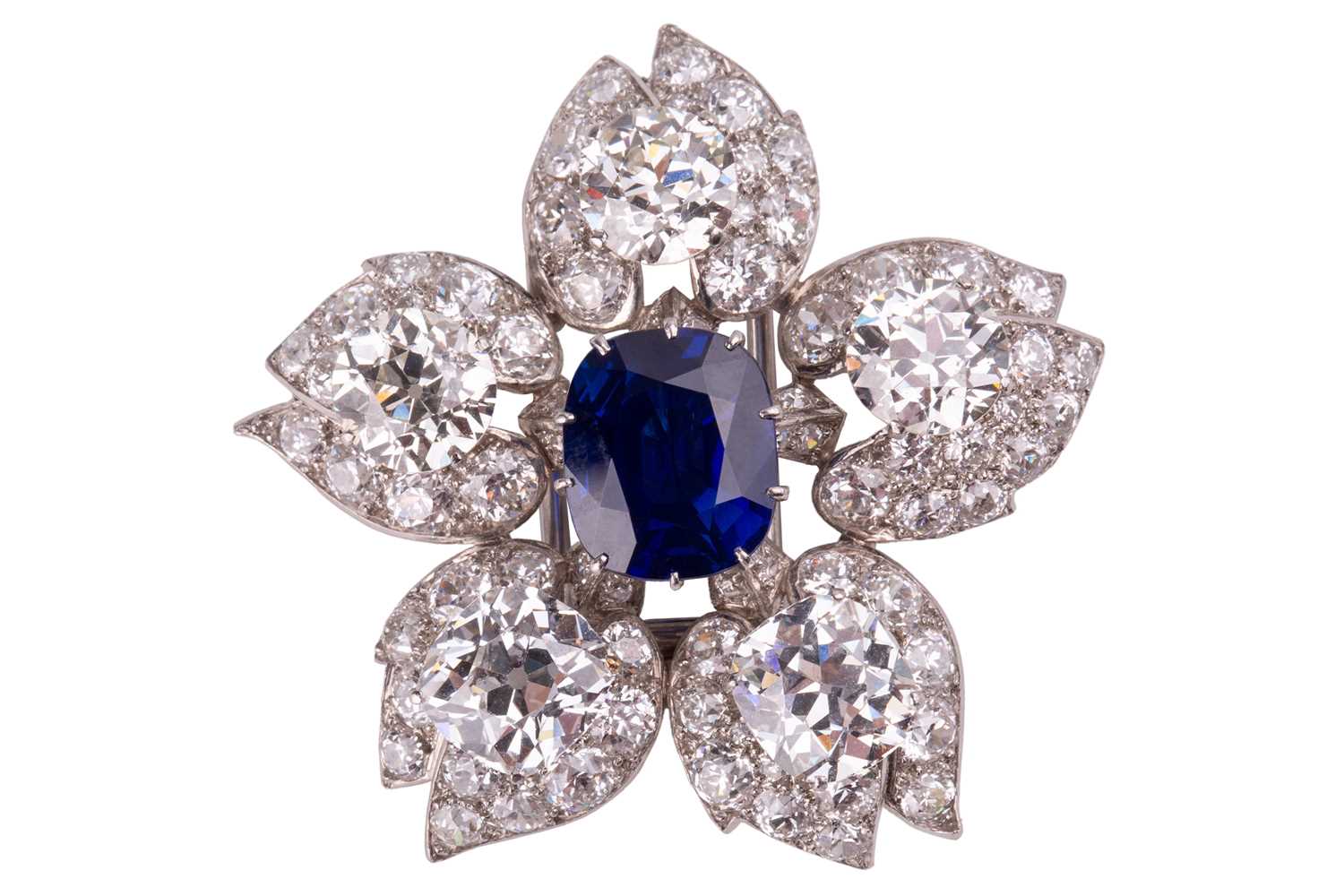 Lot 184 - A spectacular Cartier Kashmir sapphire and...