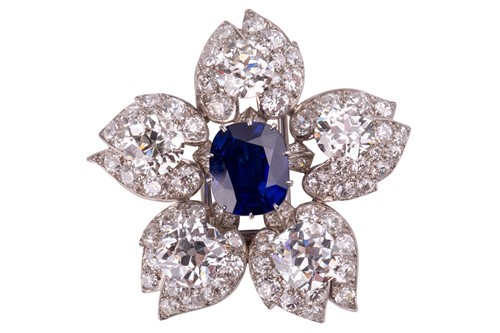 Lot 184 - A spectacular Cartier Kashmir sapphire and...