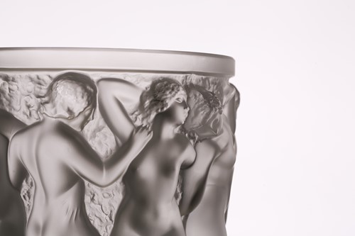 Lot 302 - A Lalique 'Bacchantes' frosted glass vase,...