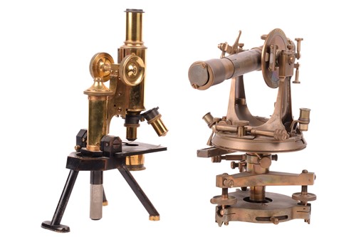 Lot 168 - A Stanley's Patent brass theodolite, 30 cm...