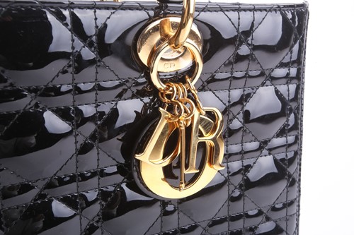 Lot 43 - Christian Dior - a large 'Lady Dior' bag in...