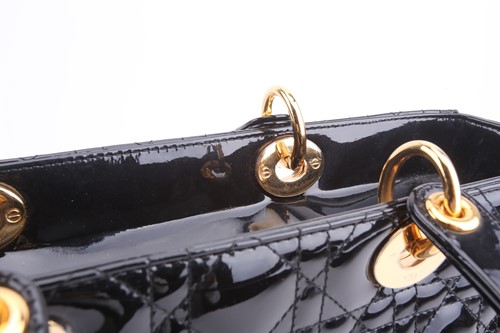Lot 43 - Christian Dior - a large 'Lady Dior' bag in...