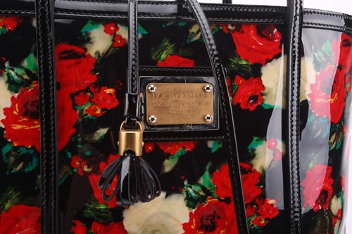 Lot 24 - Dolce & Gabbana - a large rose print shopping...