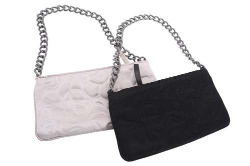 Lot 4 - Chanel - two satin Camélia Pochettes; designed...