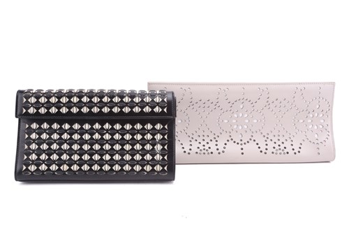 Lot 5 - Alaïa - two clutch bags in polished calfskin...