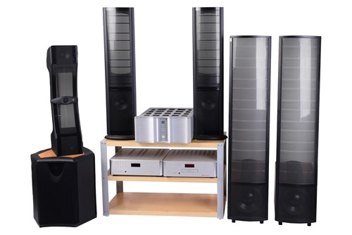 Lot 334 - A Martin Logan theatre audio system including...
