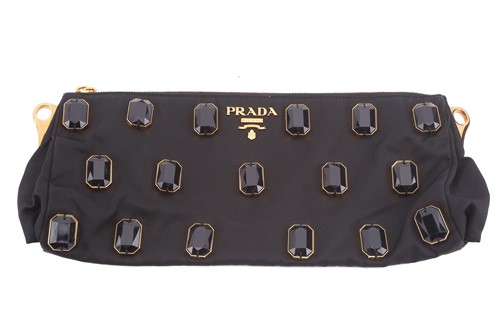 Lot 55 - Prada - a bejewelled 'Whips Pietre' clutch in...