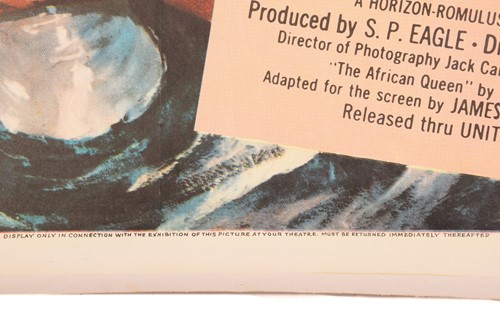 Lot 322 - An original colour 1952 film poster for 'The...