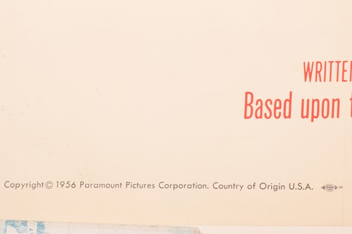 Lot 329 - An original colour 1956 film poster for 'The...