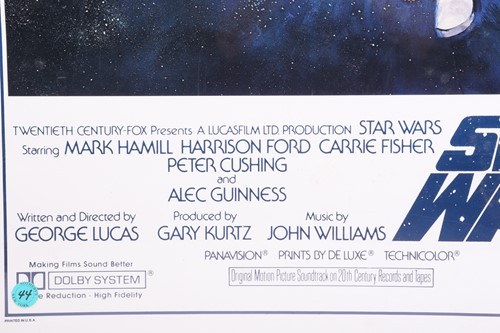 Lot 351 - Star Wars (1977), a US One Sheet film poster, '...