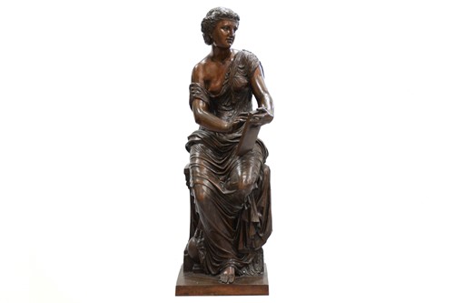 Lot 201 - A late 19th-century large French patinated...