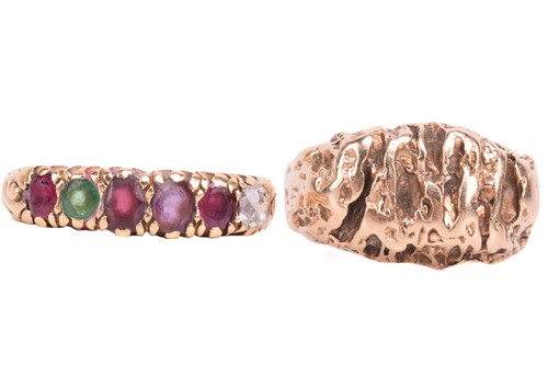 Lot 28 - An Acrostic ring 'Regard' Ring, featuring a...