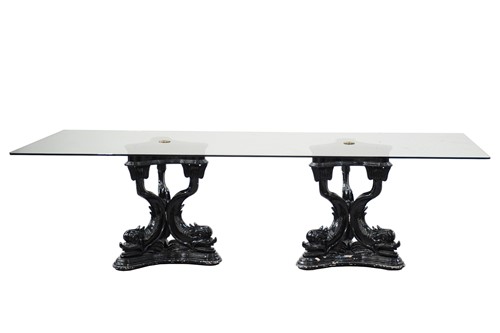 Lot 141 - A large rectangular 'Hollywood Regency'...