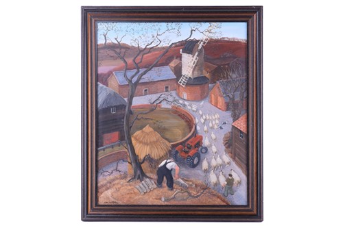 Lot 7 - Margaret Loxton (b.1938) British, 'Farm Mill',...