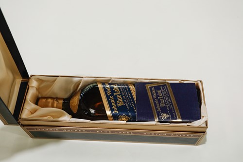 Lot 157 - Two bottles of Johnnie Walker Blended Blue...