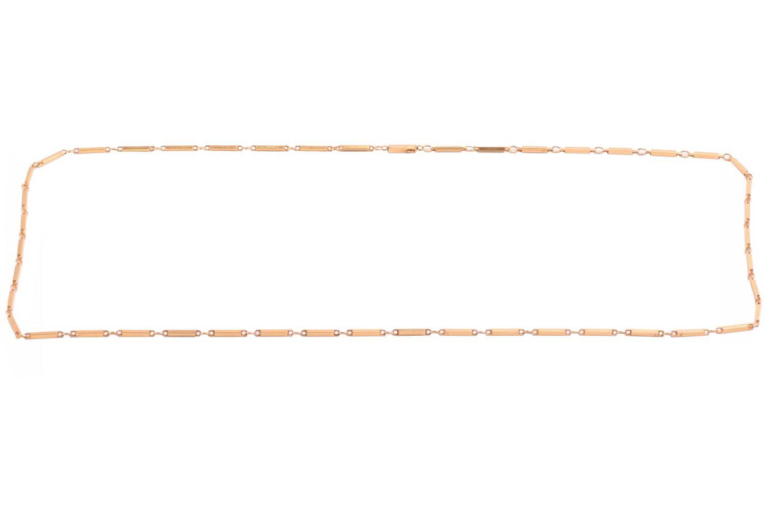 Lot 187 - Andrew Grima - a polished bar link necklace in...
