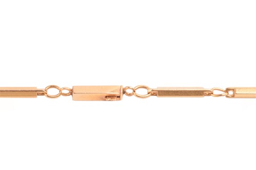 Lot 187 - Andrew Grima - a polished bar link necklace in...