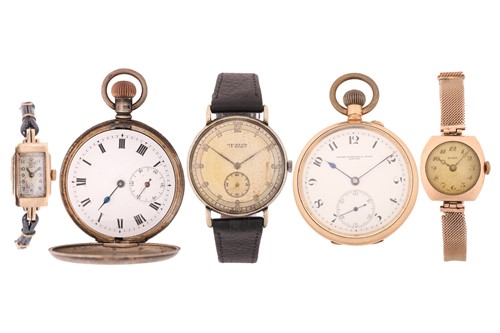Lot 276 - A lady's 9 carat gold wristwatch; circular...