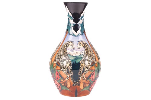 Lot 221 - A Moorcroft Pottery 'Clouded leopard' design...
