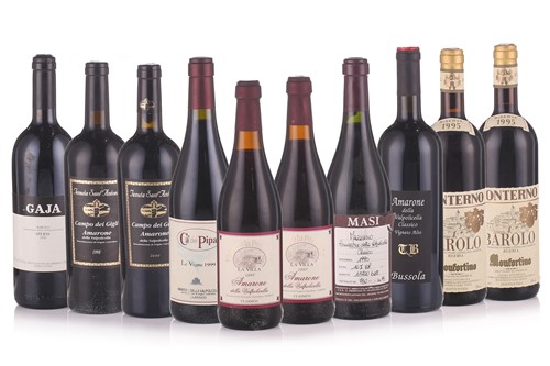 Lot 63 - 3 bottles of Barolo with 7 bottles of Amarone...