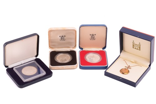 Lot 279 - A Royal Mint Celebration Pendant, mounted with...